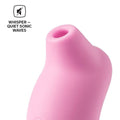 Lelo Sona pink clitoral massager with sleek design and soft silicone texture, perfect for intimate pleasure.