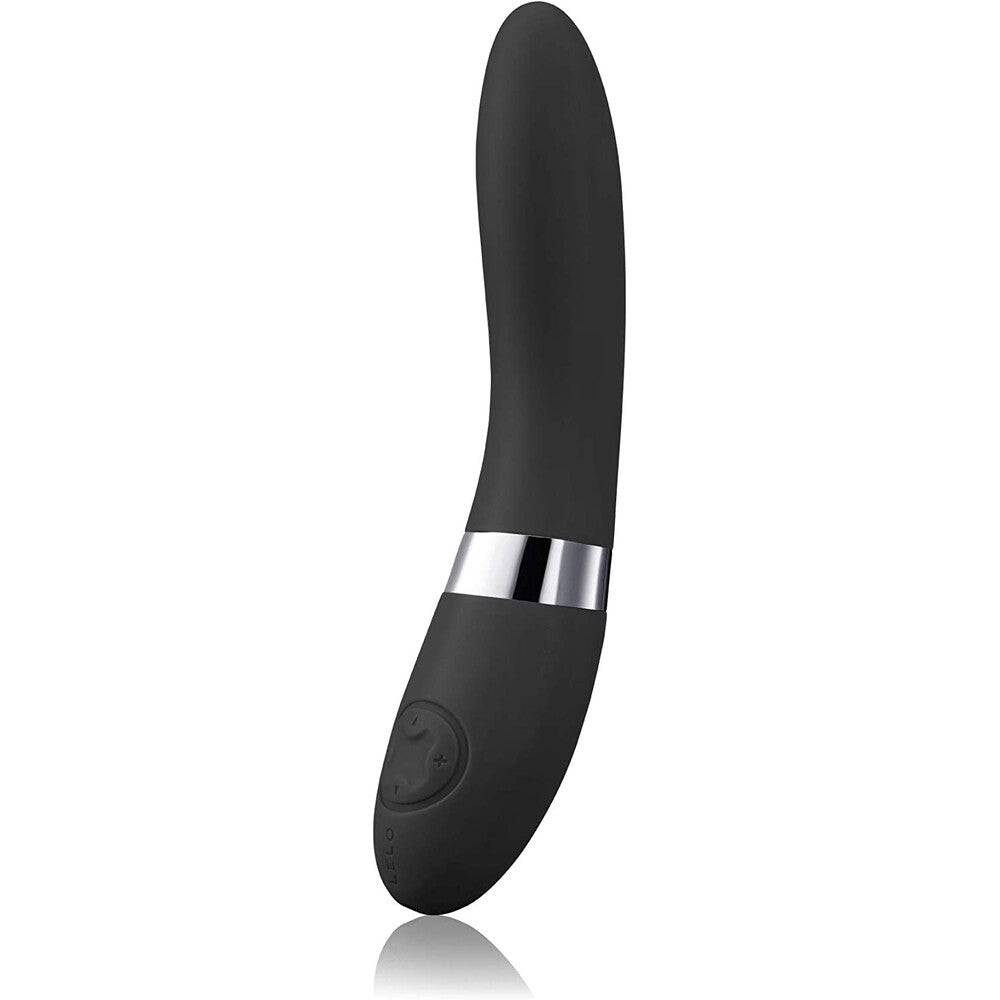 Lelo Elise 2 black dual-powered G-spot vibrator with sleek design and ergonomic shape for enhanced pleasure.