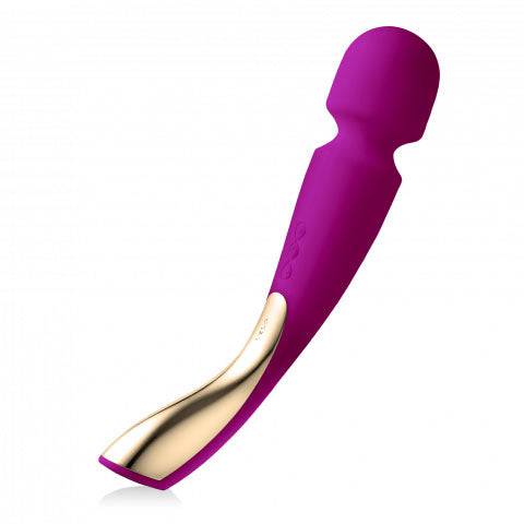 Lelo Smart Wand 2 in Large Deep Rose color, featuring a sleek design and ergonomic handle for enhanced comfort.