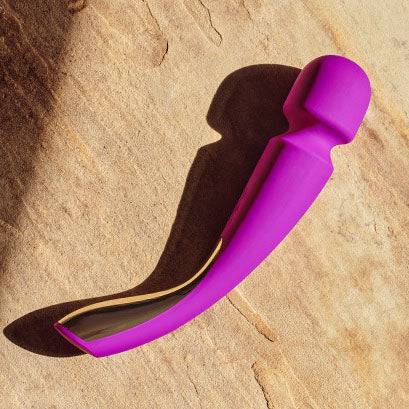 Lelo Smart Wand 2 in Large Deep Rose color, featuring a sleek design and ergonomic handle for enhanced comfort.