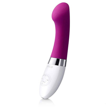 Lelo Gigi 2 Deep Rose G-spot vibrator with a curved design and smooth silicone surface for targeted stimulation.