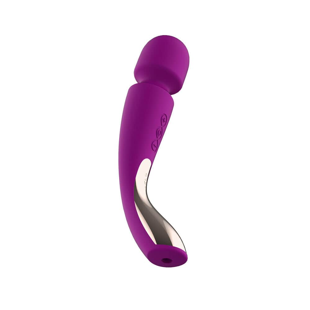 Lelo Smart Wand 2 in deep rose color, featuring a sleek design and ergonomic shape for comfort and ease of use.