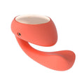 Lelo Ida Wave G-spot massager in coral, featuring curved design and dual-action stimulation for enhanced pleasure.