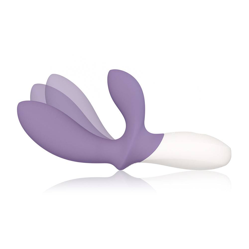 Lelo Loki Wave 2 in Violet Dust, a sleek and ergonomic prostate massager with a curved design for targeted stimulation.