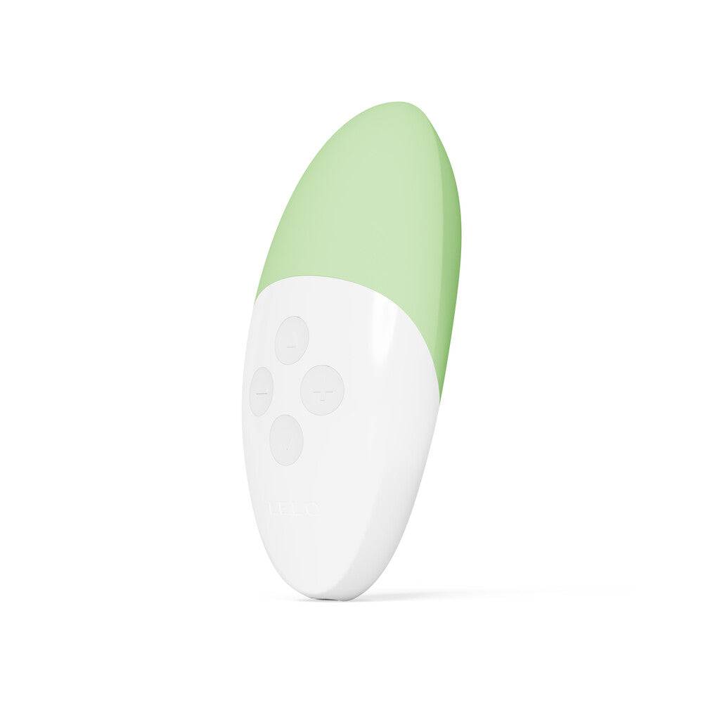 Lelo Siri 3 green clitoral vibrator with sleek design and ergonomic shape for targeted stimulation.