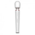 Le Wand rechargeable white massage device with ergonomic design and soft-touch finish.
