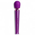 Le Wand Petite rechargeable vibrating massager in dark cherry color with a sleek design and ergonomic handle.