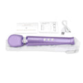 Le Wand Petite violet rechargeable vibrating massager with ergonomic design and sleek appearance.