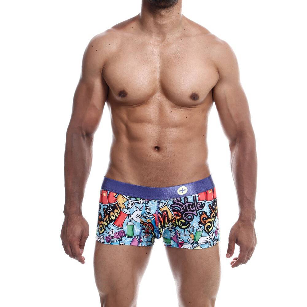 Male Basics hipster trunk in a stylish design, featuring a comfortable fit and soft fabric for everyday wear.