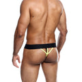 Male Basics neon yellow stringtanga featuring a sleek design and minimal coverage for a bold, stylish look.
