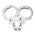 Me You Us premium heavy-duty metal bondage handcuffs with a sleek design and sturdy construction.