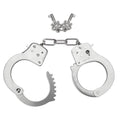 Me You Us premium heavy-duty metal bondage handcuffs with a sturdy design and sleek finish.