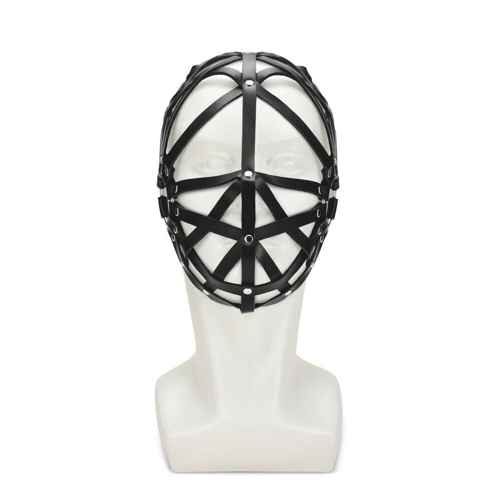 Black Me You Us web hood mask with intricate design and a snug fit, ideal for outdoor activities and fashion statements.