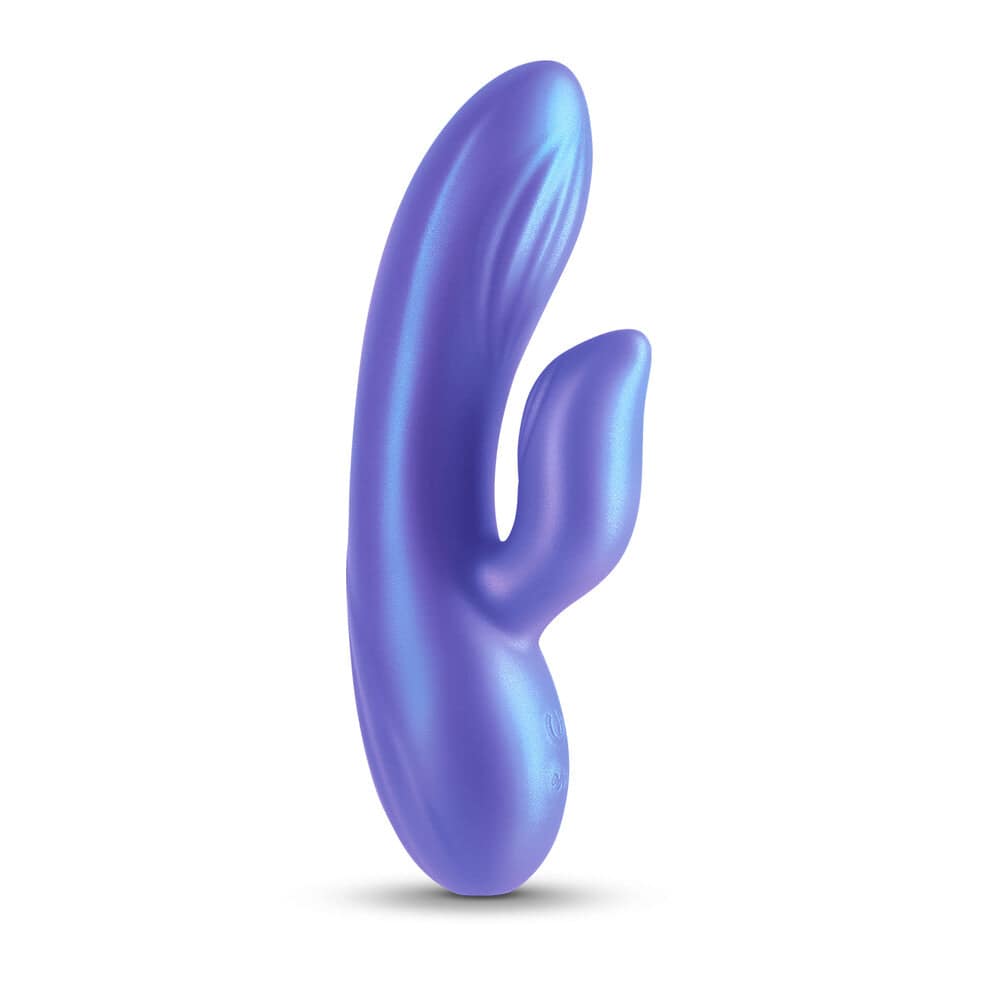 NS Novelties Seduction Angel Dual Vibrator with curved design and dual ends for enhanced pleasure and stimulation.