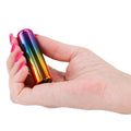 Chroma Rainbow rechargeable mini bullet by NS Novelties, featuring a vibrant, multi-colored design and compact size.