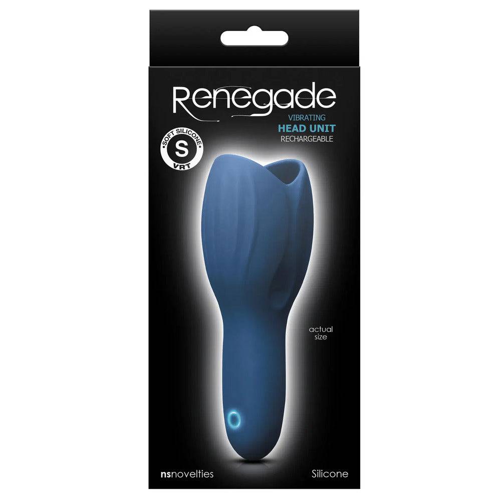 NS Novelties Renegade vibrating rechargeable head unit with a sleek design and ergonomic shape for targeted stimulation.