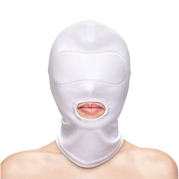 NS Novelties white fetish mask with stylish design and adjustable straps for a secure fit.
