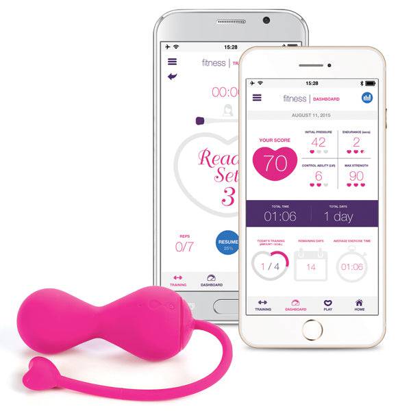 OhMiBod Lovelife Krush Kegel exerciser in vibrant purple with ergonomic design and textured surface for enhanced grip.