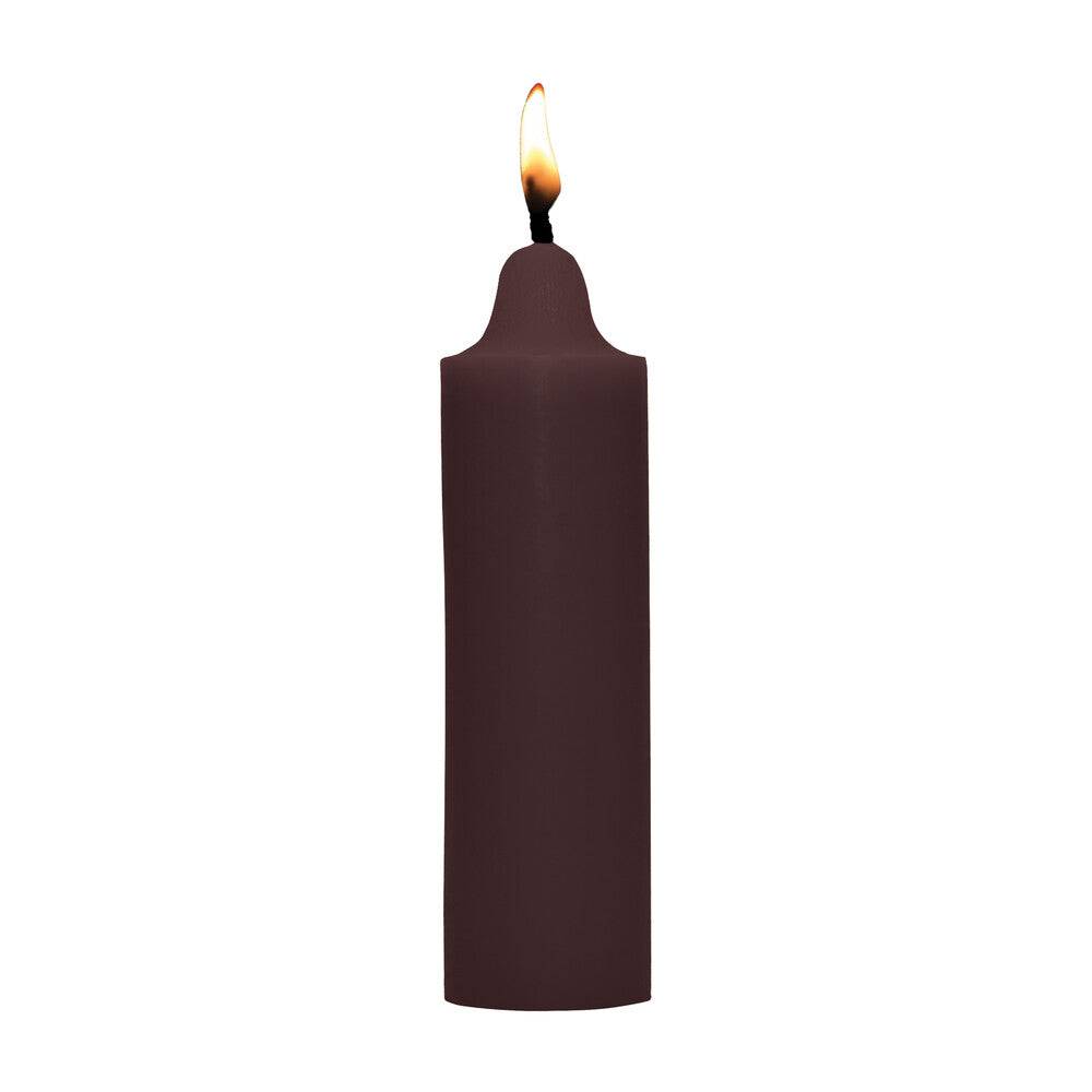 Ouch Wax Play Candle in Chokladdoftande scent by Shots Toys, featuring a sleek design and warm wax for sensory play.