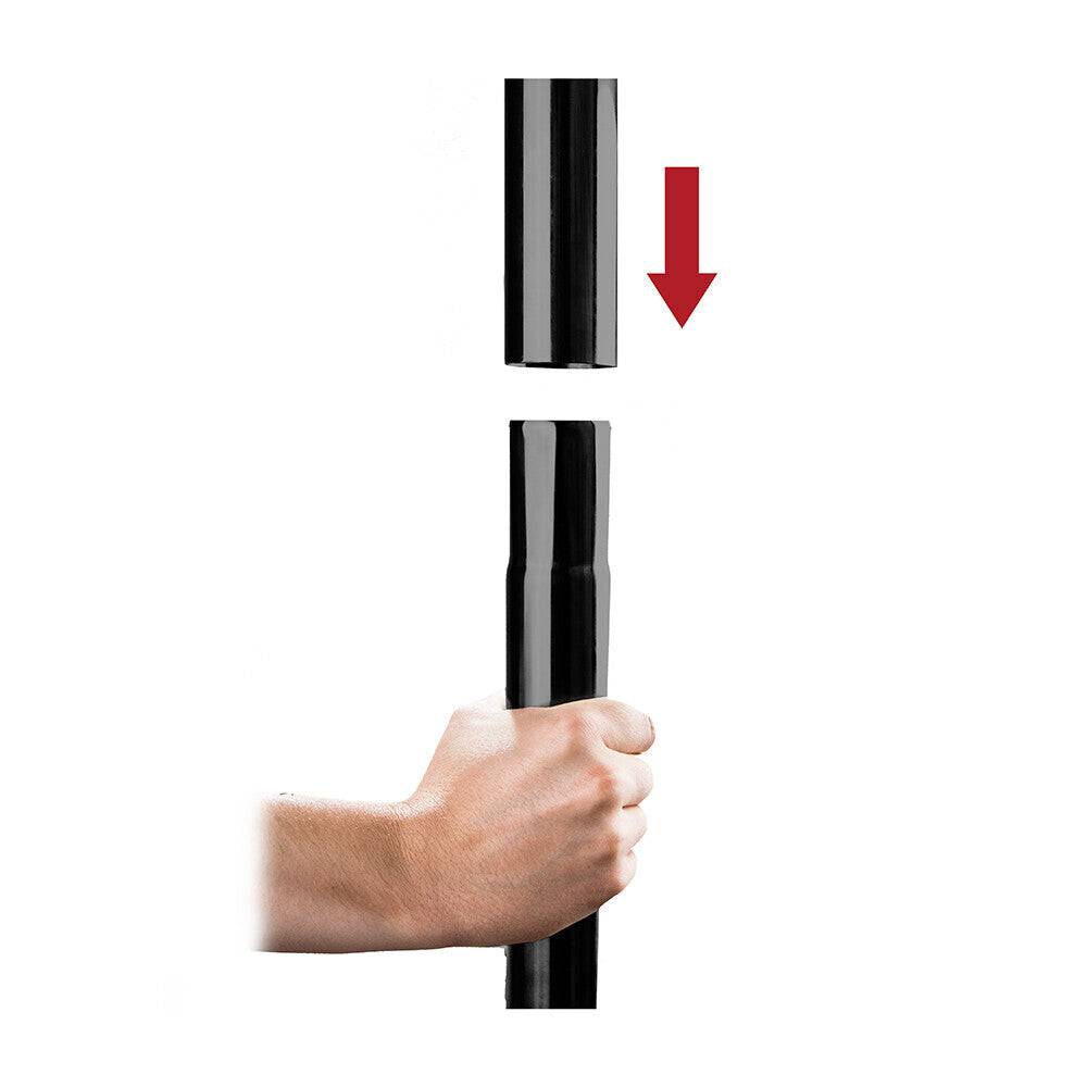 Shots Toys Ouch Svart dansstång, a sleek black dance pole with a sturdy base and adjustable height for versatile use.