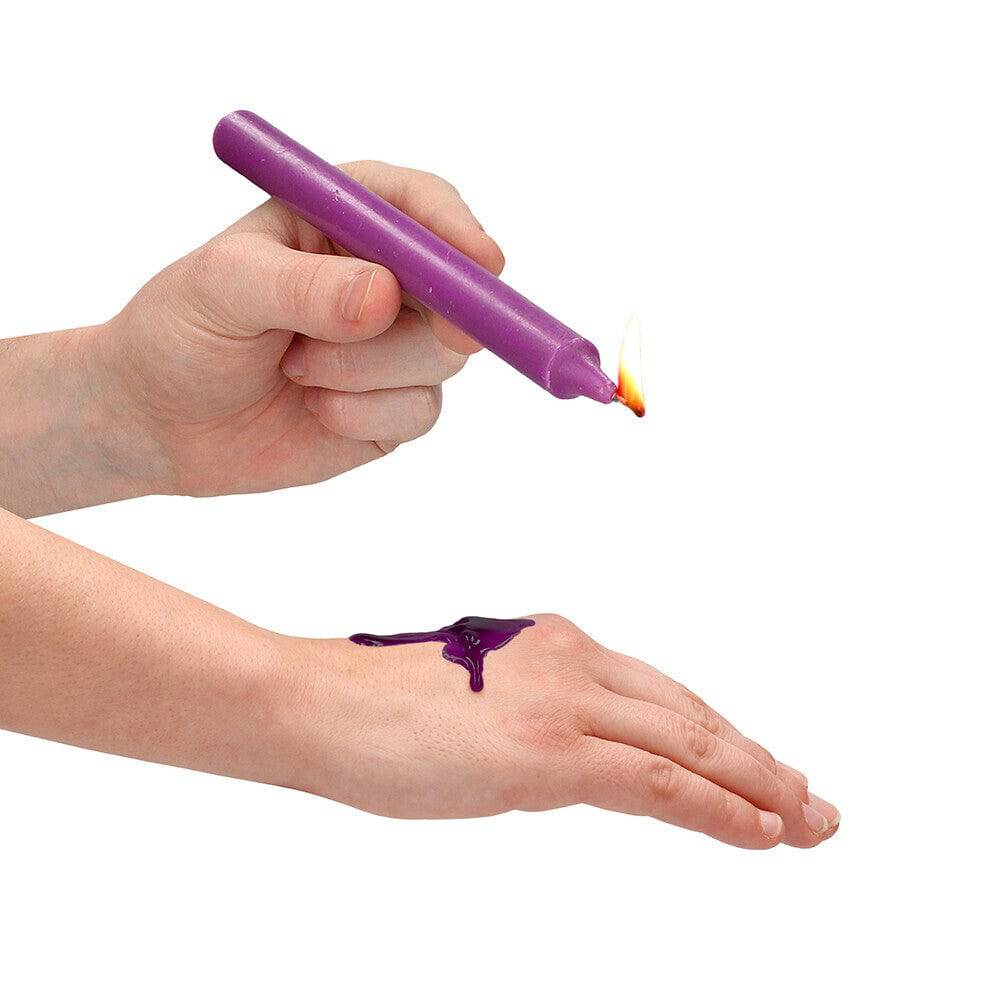 Large teasing wax candles in a 4 pack by Shots Toys, featuring vibrant colors and unique shapes for sensory play.