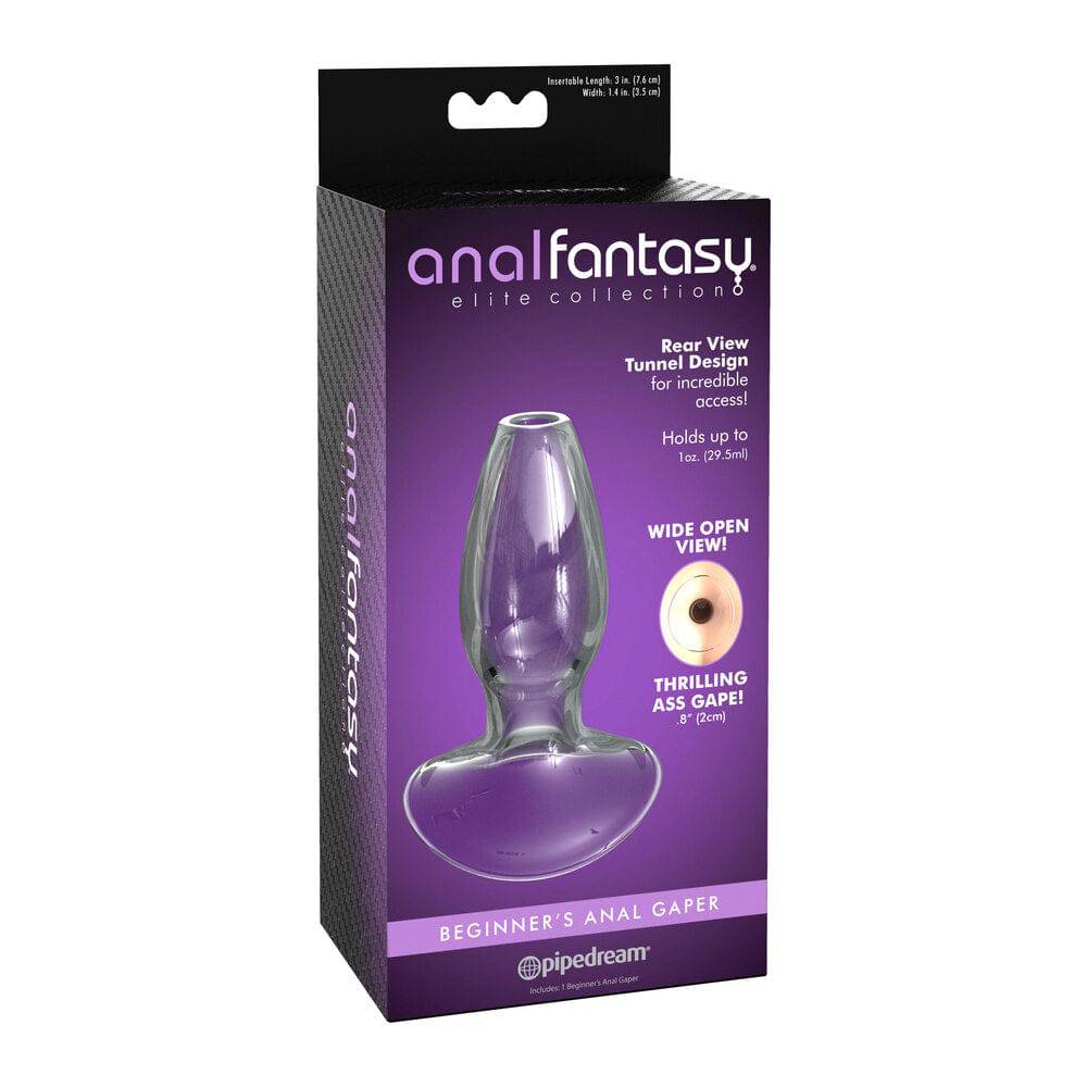 PipeDream Anal Fantasy beginner glass anal gaper with smooth, curved design for comfortable exploration.