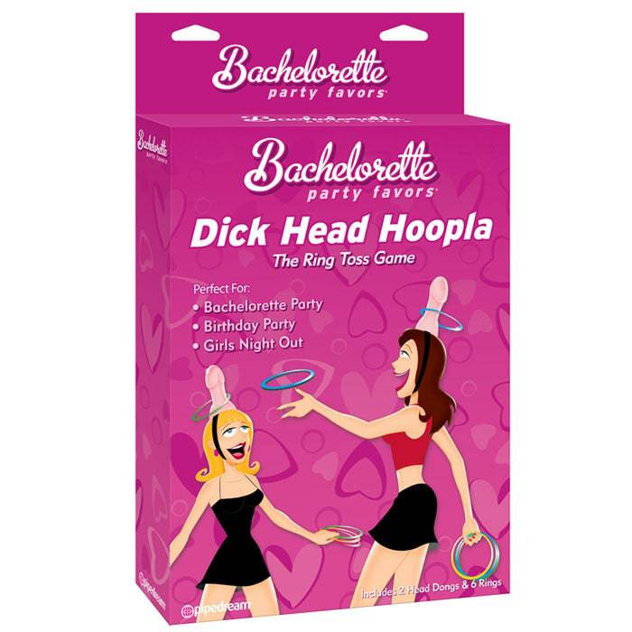 Colorful Dick Head Hoopla game featuring vibrant rings and playful design by PipeDream on a white background.