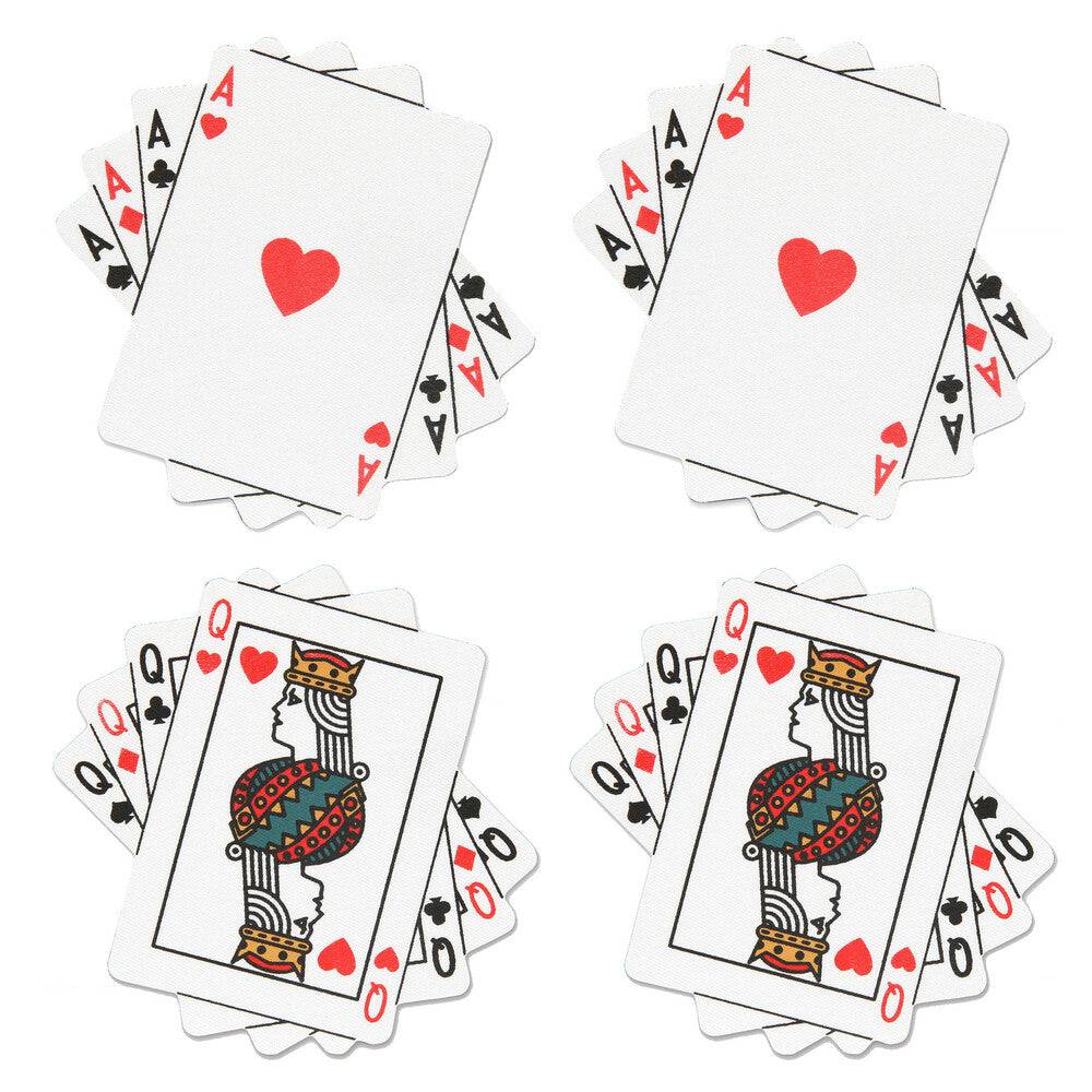 Peekaboos Queens and Aces peekaboo pasties with vibrant card designs and adhesive backing for a playful look.