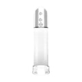 Transparent automatic love pump by Shots Toys, featuring a sleek design and ergonomic handle for easy use.