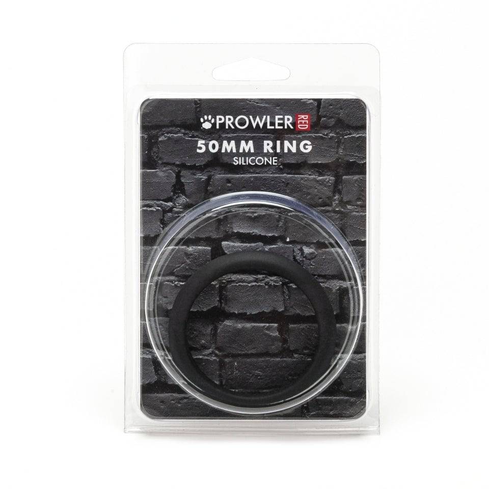 Prowler red silicone 50mm ring displayed on a neutral background, showcasing its smooth texture and vibrant color.