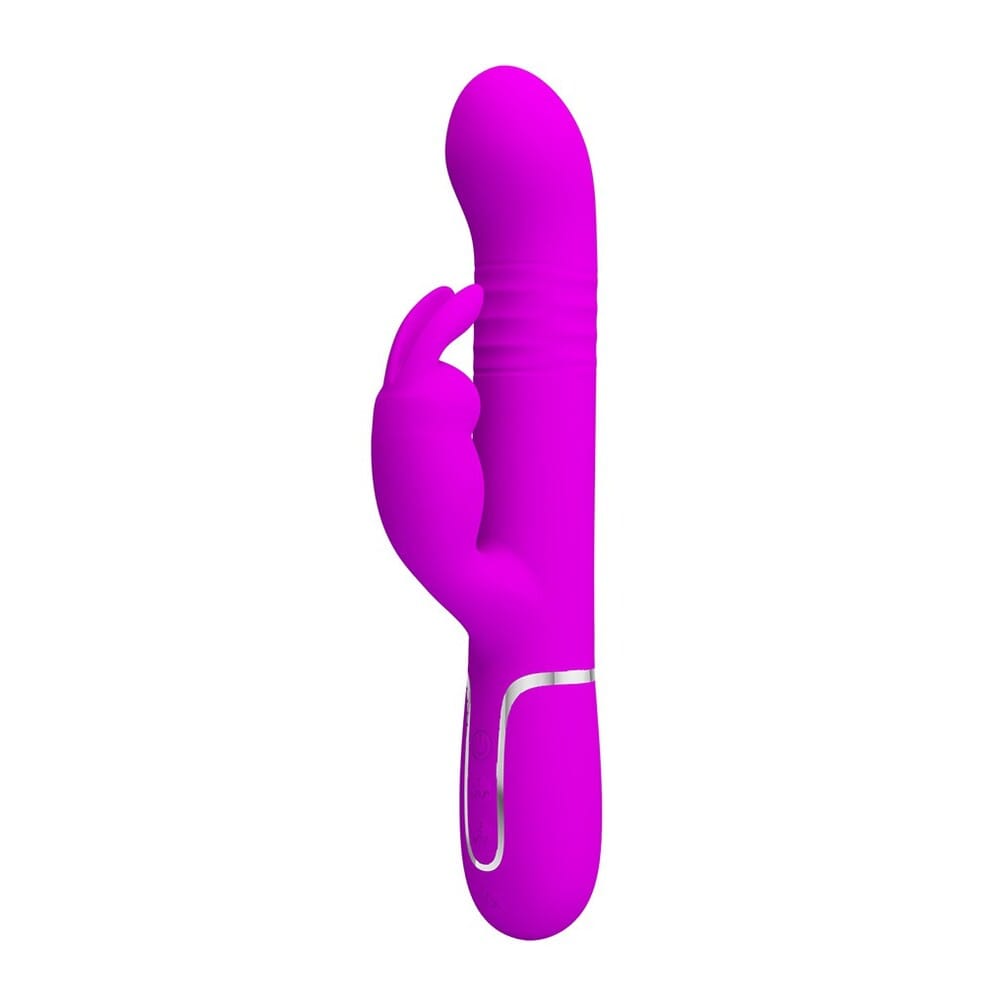 Pretty Love Coale rechargeable rabbit vibrator with dual stimulation features and a sleek design in vibrant color.