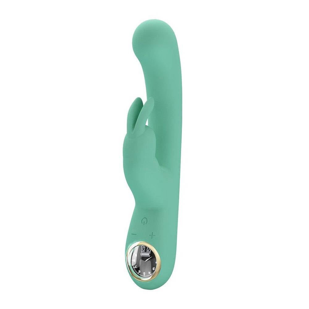 Pretty Love Lamar Rabbit Vibrator in purple with dual motors and textured shaft for enhanced pleasure.