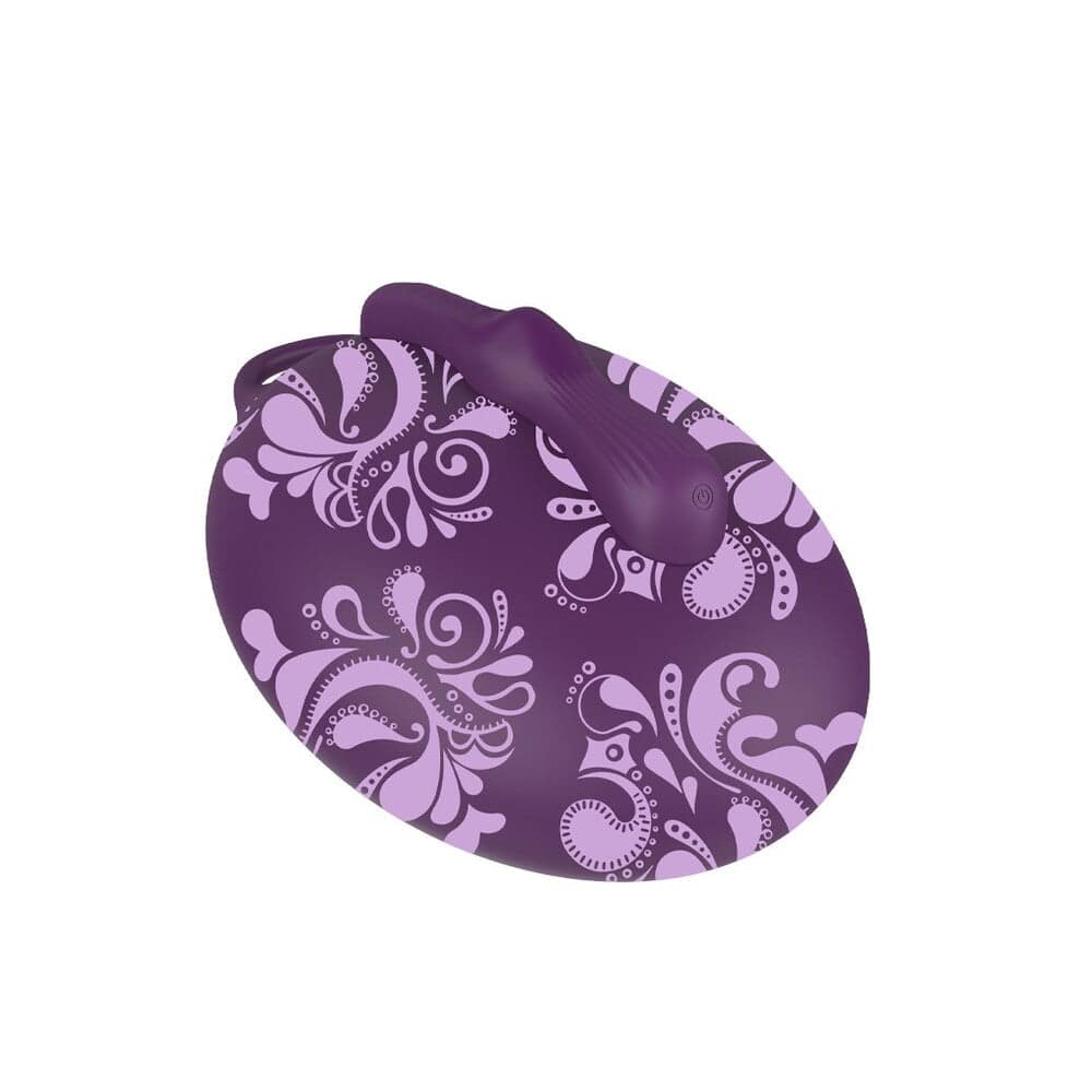 Bouncy Bliss Sit On Vibrator Lila in vibrant purple, showcasing its ergonomic design and textured surface for comfort.