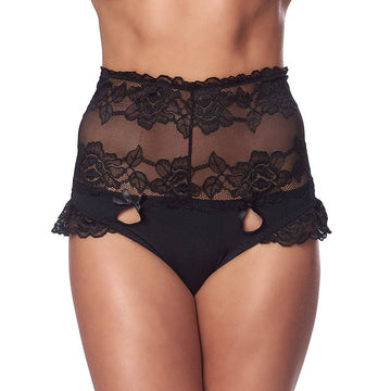 Rimba Perfect Fit black high-waisted panties displayed on a neutral background.