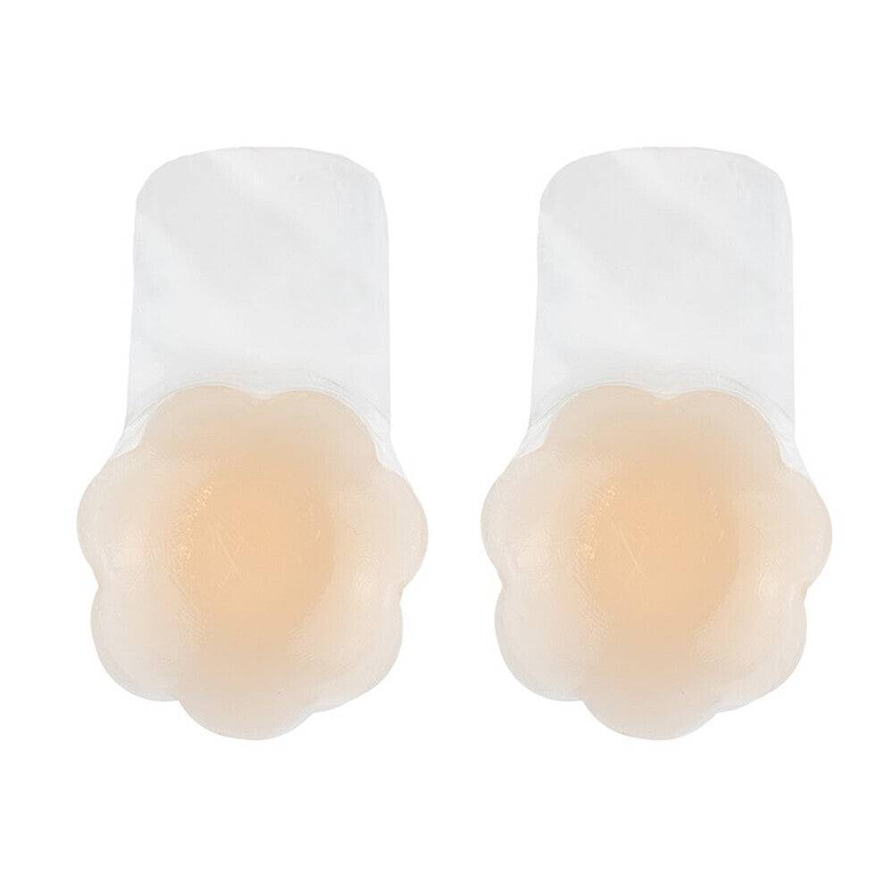 Rimba Bye Bra Silikon PullUps in natural skin tone, showing silicone adhesive pads for lift and support.