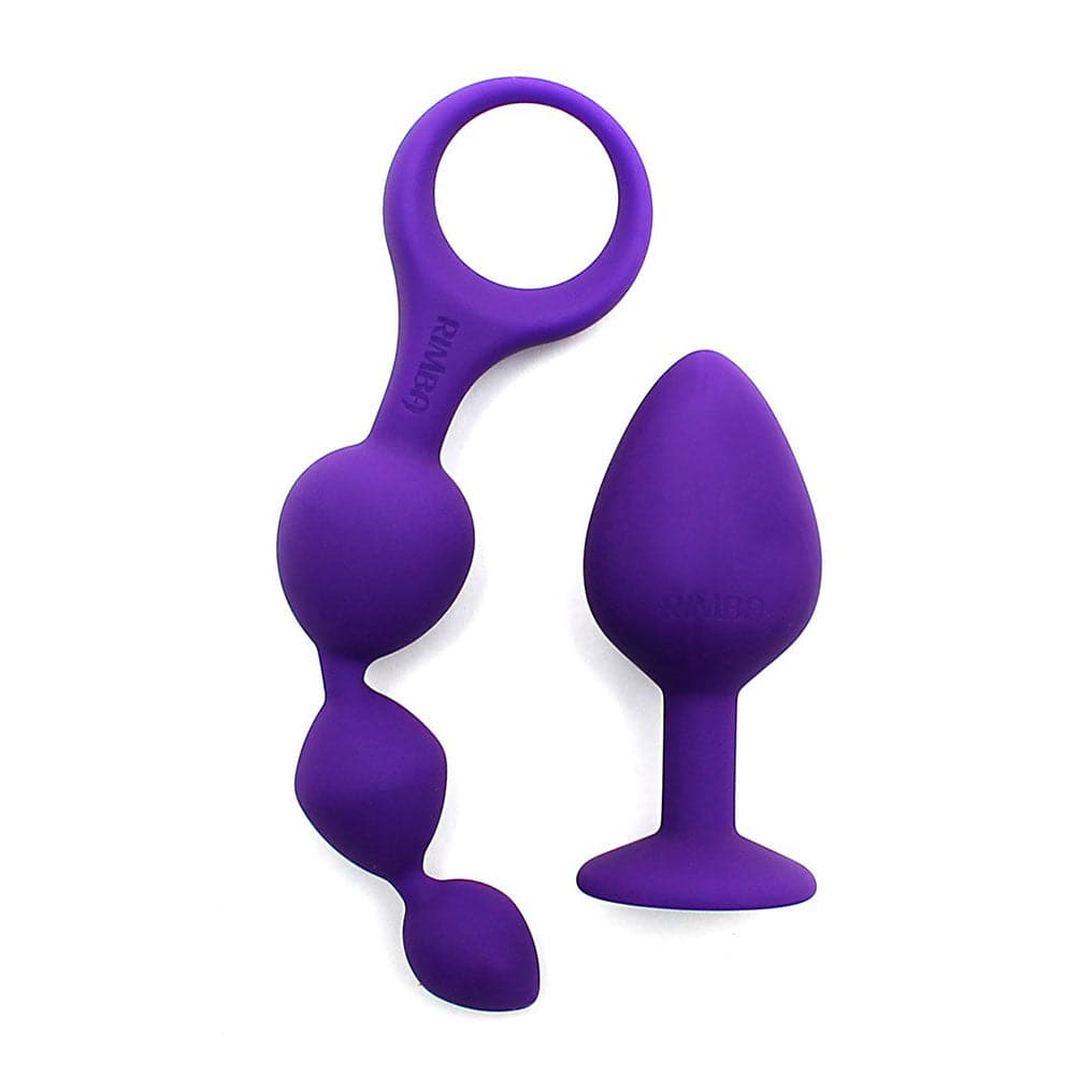 Rimba Barcelona Lila Anal Pleasure Play Set featuring sleek, vibrant designs and various accessories for intimate exploration.