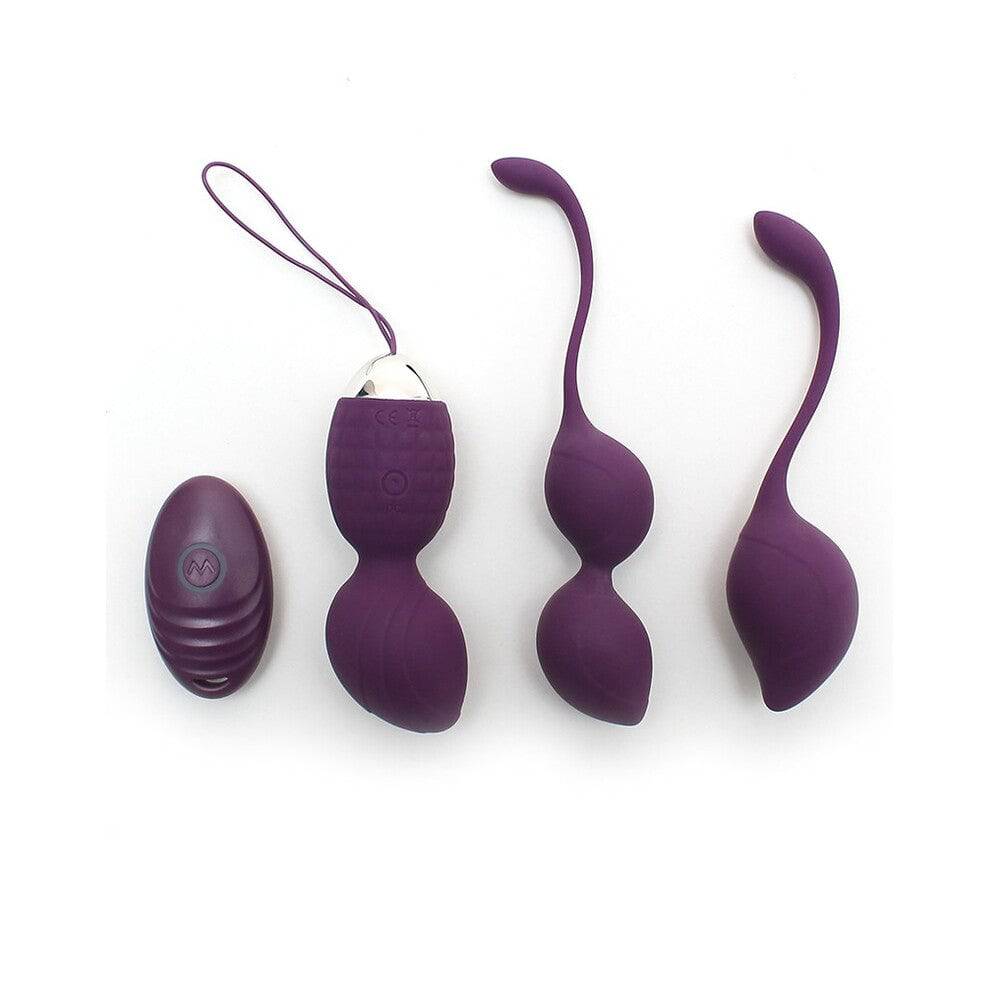 Rimba Rimini vibrating Kegel ball set with remote control, featuring a sleek design and vibrant color.