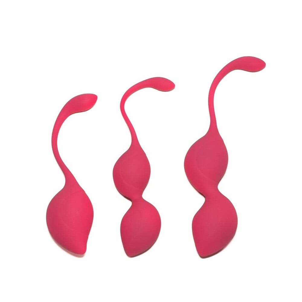 Rimba Geneva Kegel ball training set in pink, featuring two smooth, rounded balls for pelvic floor exercises.