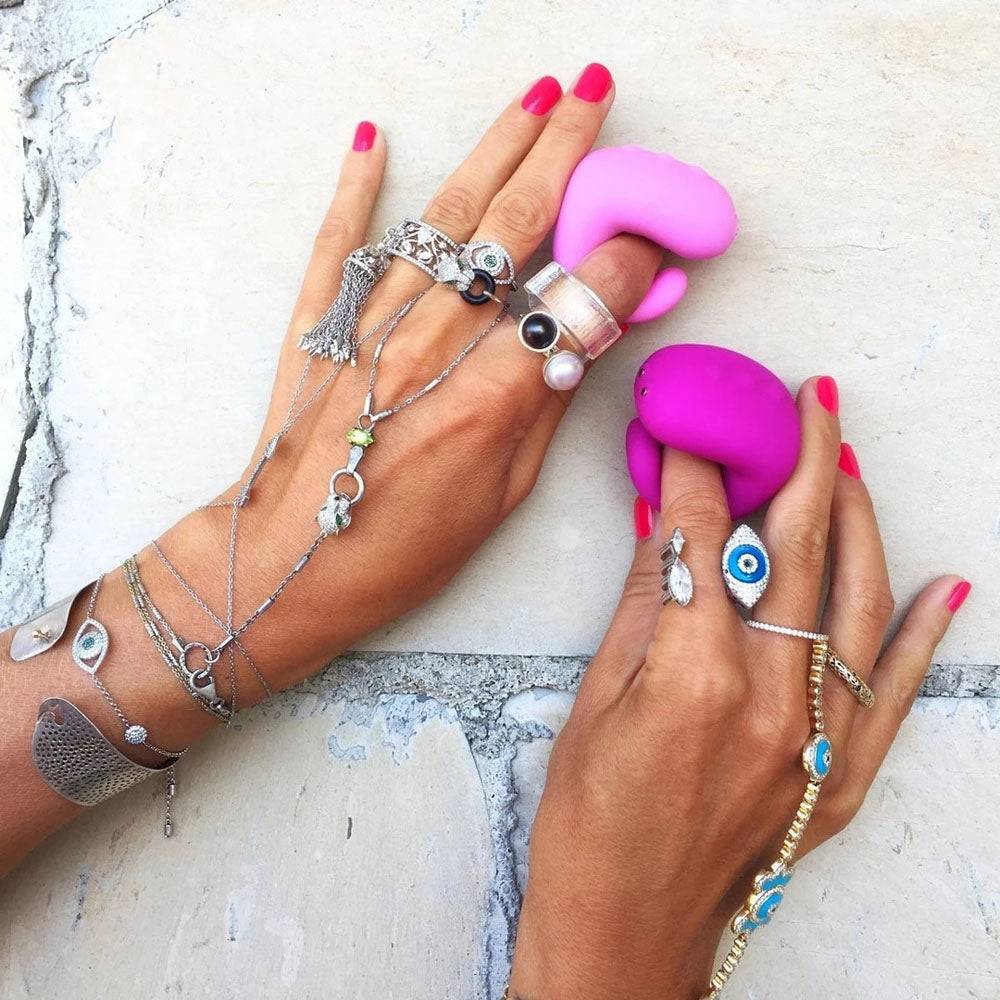 G Vibe GRing XL remote-controlled finger vibe displayed with a smooth, ergonomic design and soft surface texture.