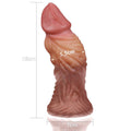 Lovetoy 7-inch dual-layer silicone dildo with realistic details and textured surface for enhanced pleasure.