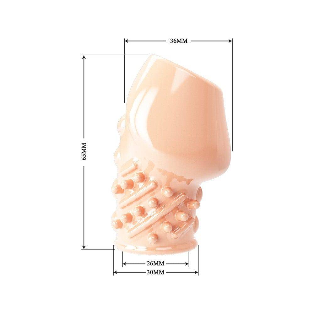 Flesh pink Matias penis sleeve by Pretty Love, showcasing textured surface and realistic design for enhanced pleasure.