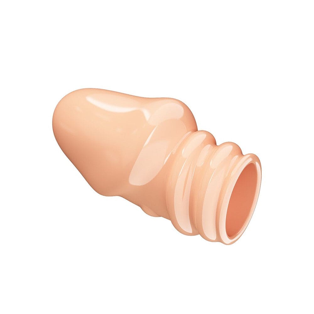 Flesh pink Jeremy penis sleeve by Pretty Love showcasing its realistic texture and flexible design.