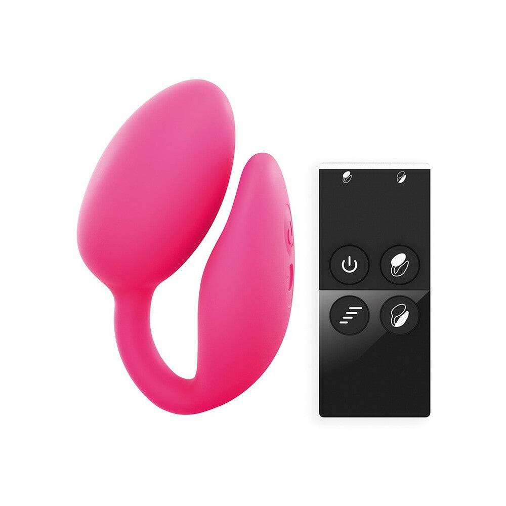 Love To Love Wonderlove remote-controlled dual stimulator in soft pink with ergonomic design and textured surface.