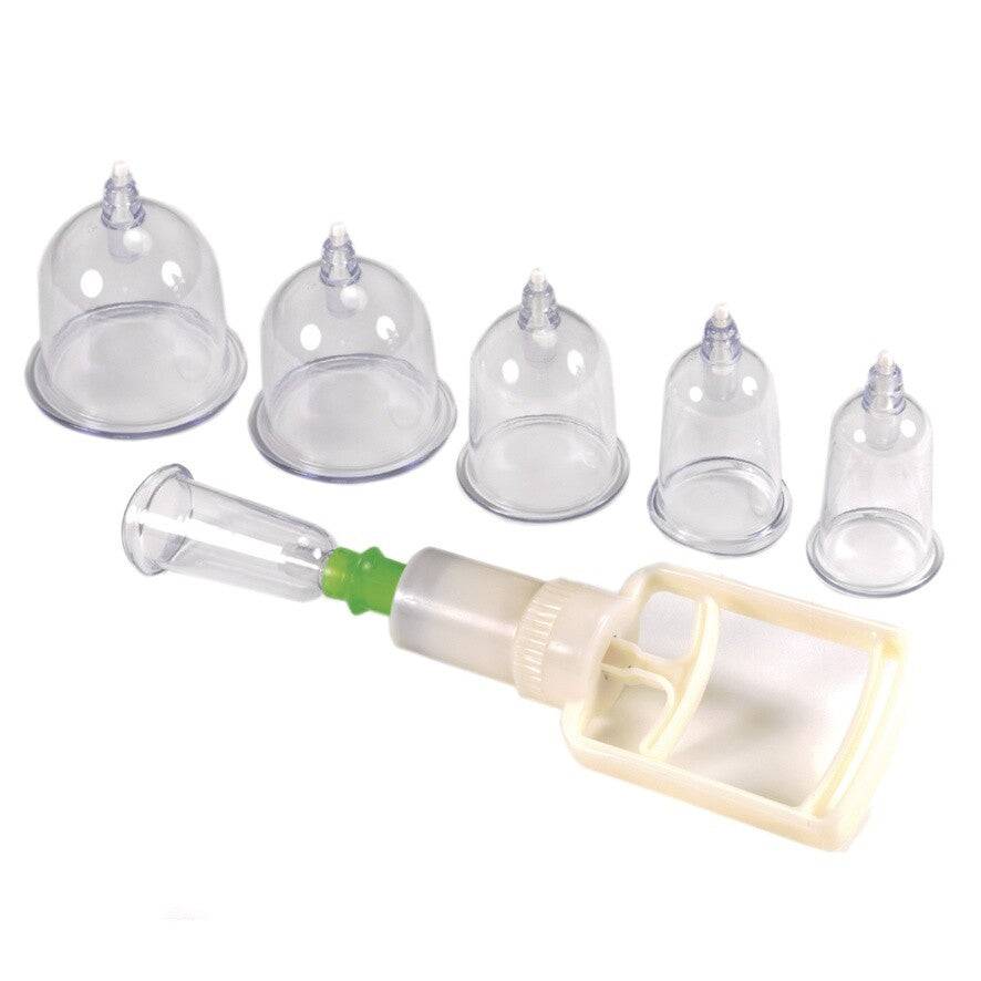 Rimba 6-piece cupping set with various cup sizes and a sleek design for effective therapy treatments.