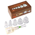 Rimba 6-piece cupping set featuring various sized suction cups and a sturdy carrying case for easy storage.
