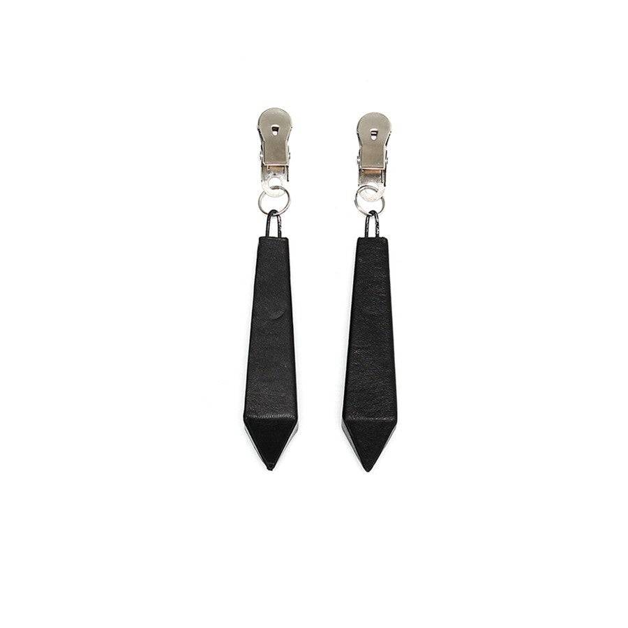 Rimba 50g long nipple clamps with weights, showcasing sleek metal design and adjustable grip for enhanced pleasure.