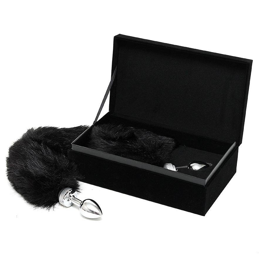 Rimba black-tailed butt plug with a sleek design, showcasing its smooth surface and playful tail detail.