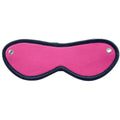 Rouge Garments pink eye mask, soft fabric, designed for comfortable sleep and relaxation.