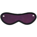 Rouge Garments purple eye mask with soft fabric, designed for comfort and relaxation during sleep or meditation.