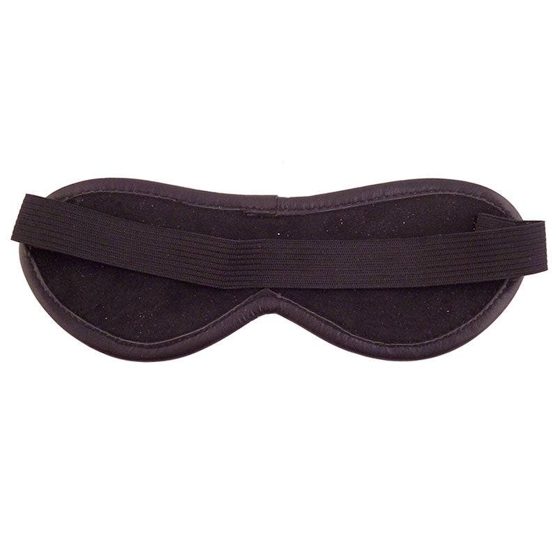 Red eye mask from Rouge Garments, featuring a soft fabric design, ideal for relaxation and sleep.